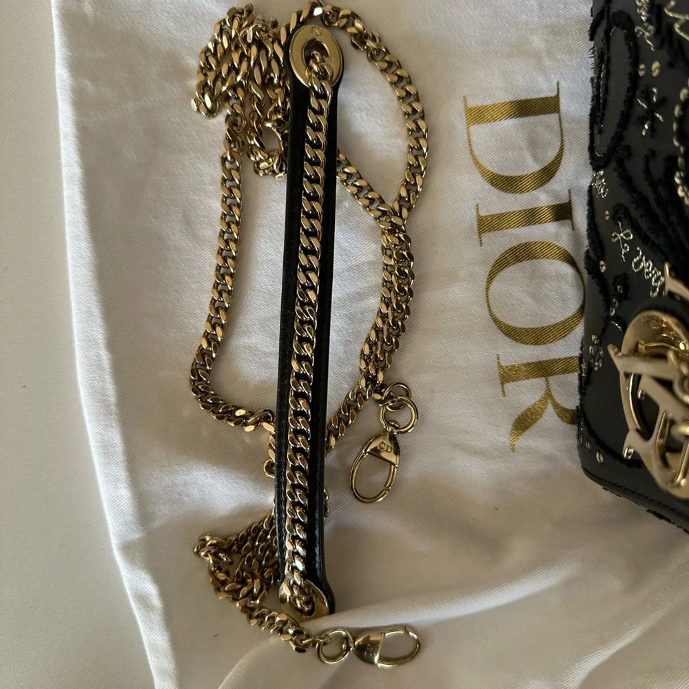 Dior Black Mini Bag with Gold Accents - Picture 6 of 9